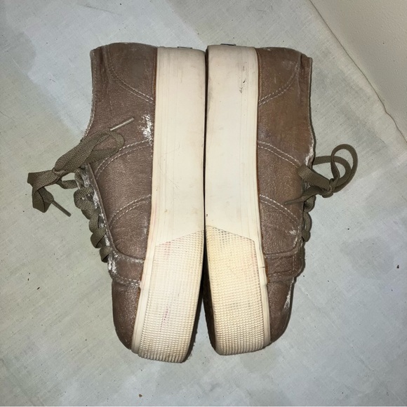 Superega silver velvet lace up platform sneaker size 6.5 - Picture 8 of 10